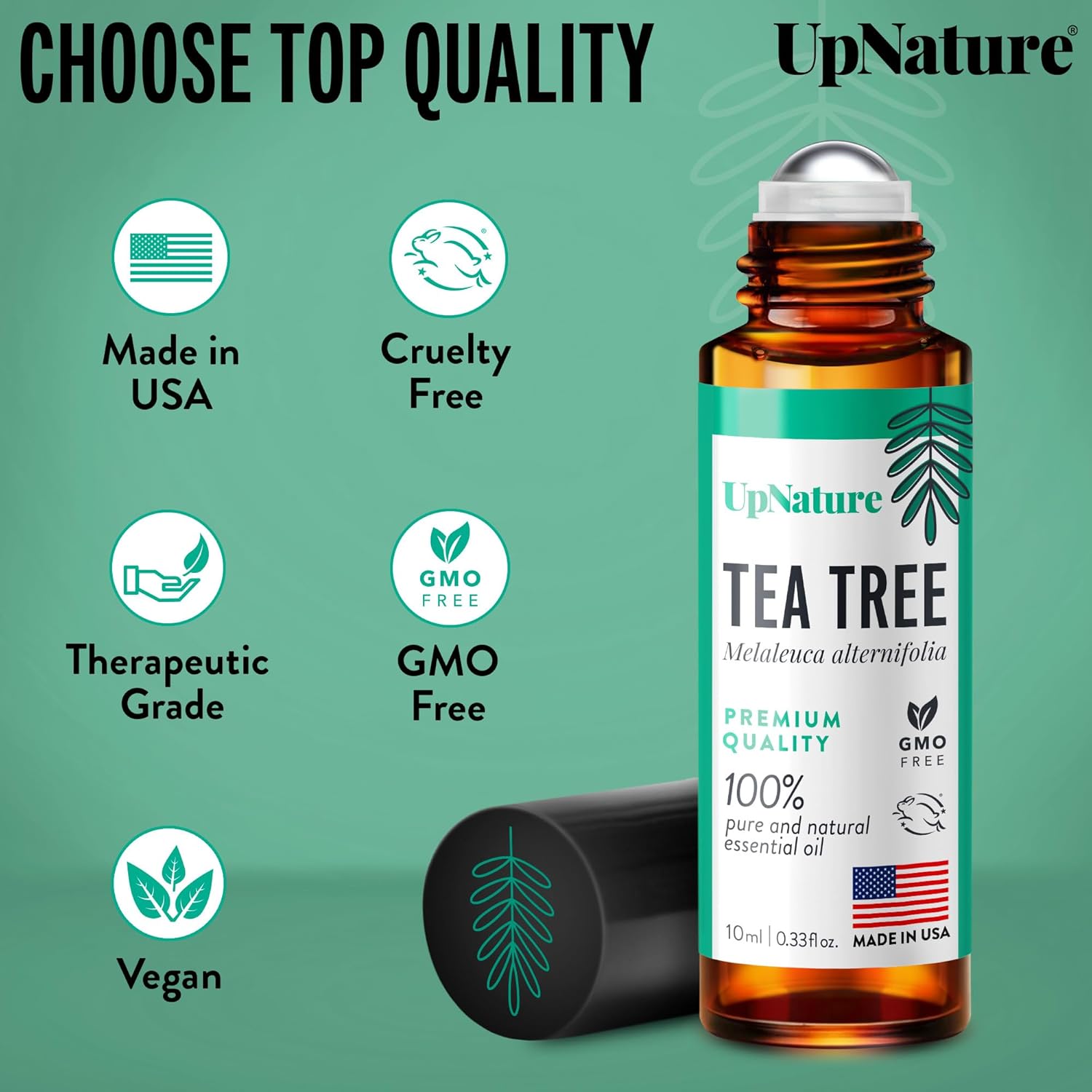 Tea Tree Essential Oil Roll on - 100% Natural Tea Tree Oil for Skin