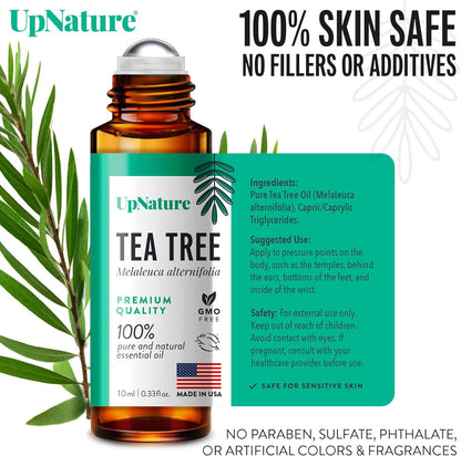 Tea Tree Essential Oil Roll on - 100% Natural Tea Tree Oil for Skin